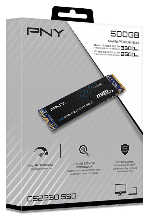 SSD PNY CS2230 500GB NVME - detalle
