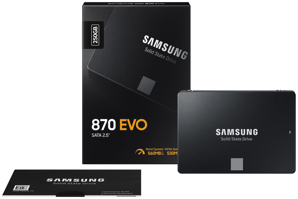SSD SAMSUNG 870 EVO 250GB SATA3 - detalle