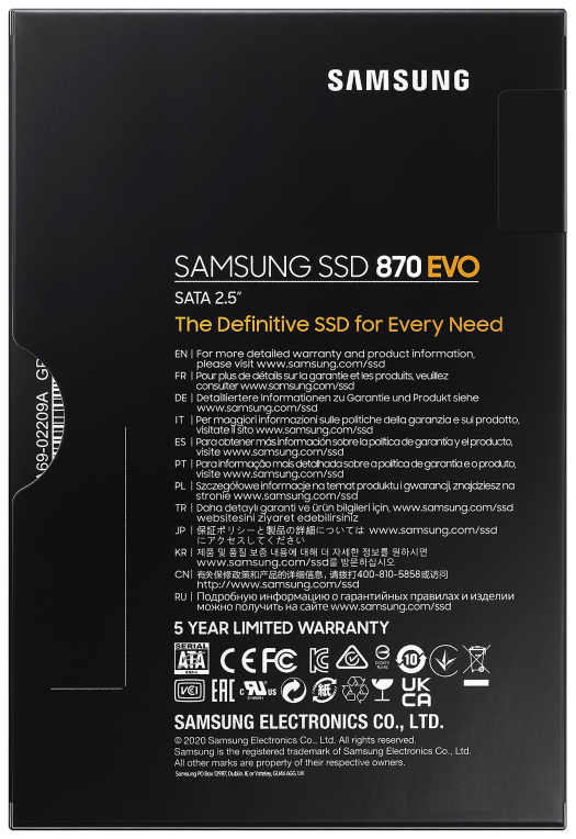 SSD SAMSUNG 870 EVO 2TB SATA3 - detalle