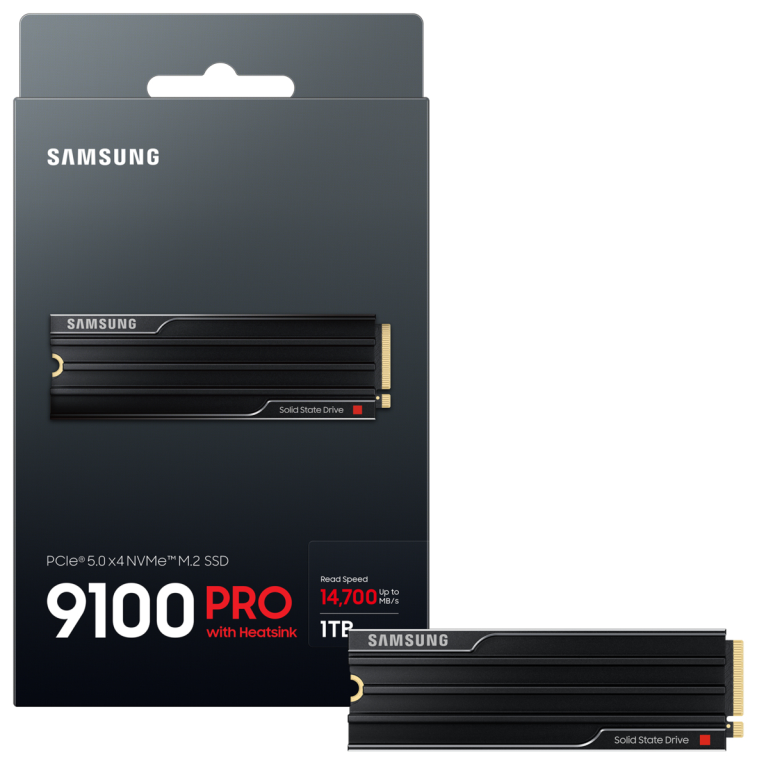 SSD SAMSUNG 9100 PRO HEATSINK 1TB NVME - detalle