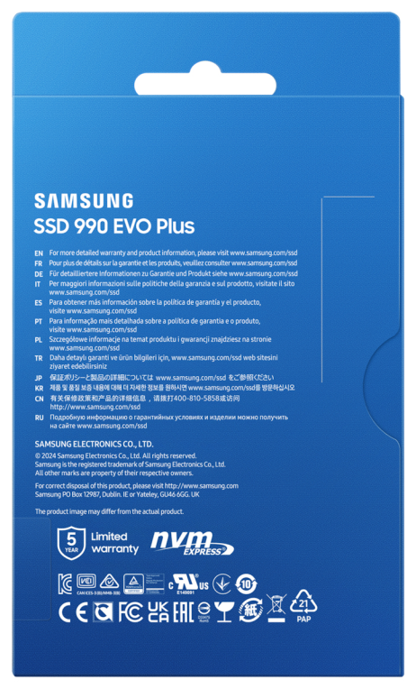 SSD SAMSUNG 990 EVO PLUS 1TB NVME - detalle
