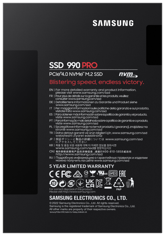 SSD SAMSUNG 990 PRO 1TB NVME - detalle