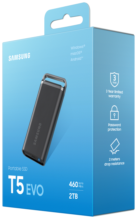 SSD SAMSUNG T5 2TB MU-PH2T0S NEGRO - detalle