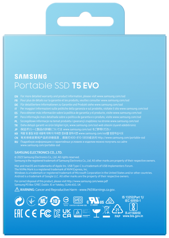 SSD SAMSUNG T5 2TB MU-PH2T0S NEGRO - detalle