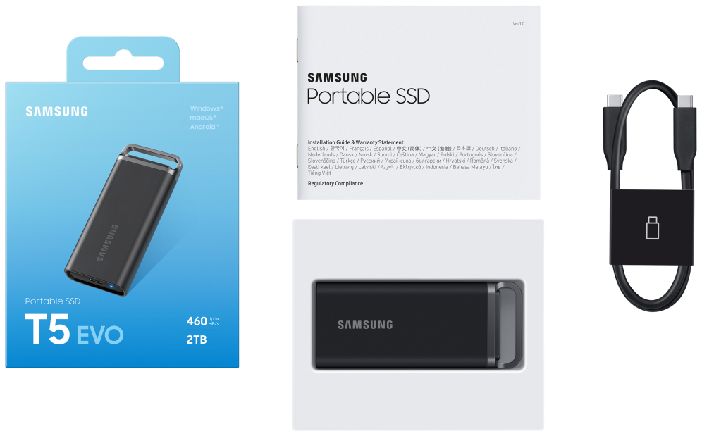 SSD SAMSUNG T5 2TB MU-PH2T0S NEGRO - detalle