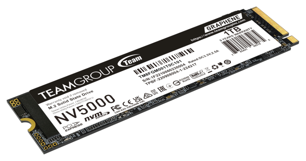 SSD TEAMGROUP NV5000 1TB NVMe PCI-E GEN4X4 - detalle