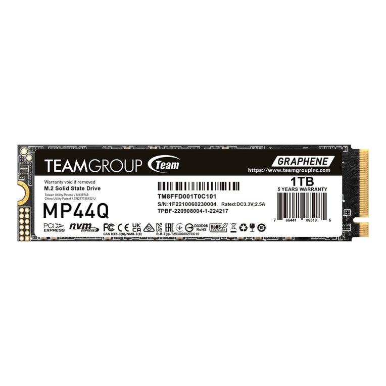 Unidade de almacenamento 3D NAND QLC NVMe PCI Express 4.0 de Team Group MP44Q de 4 TB M.2