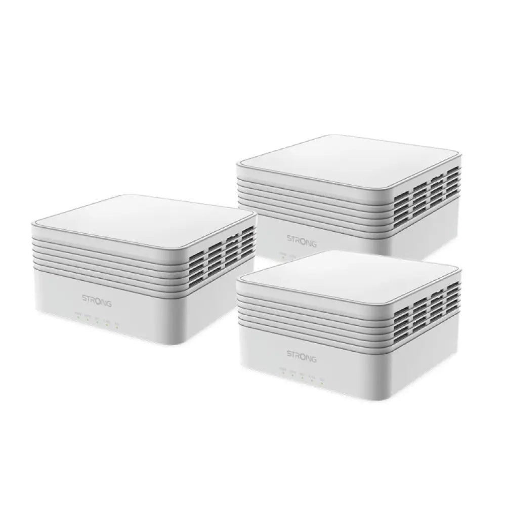 Strong MESHTRIAX3000 sistema Wi-Fi Mesh (Wi-Fi en malla) Doble banda (2.4 GHz / 5 GHz) Wi-Fi 6 (802.11ax) Blanco 3 Inter