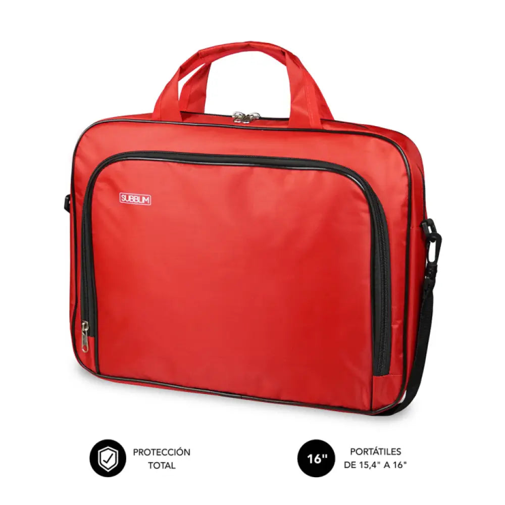 SUBBLIM Maletín Ordenador Oxford Laptop Bag 15.4-16" Red