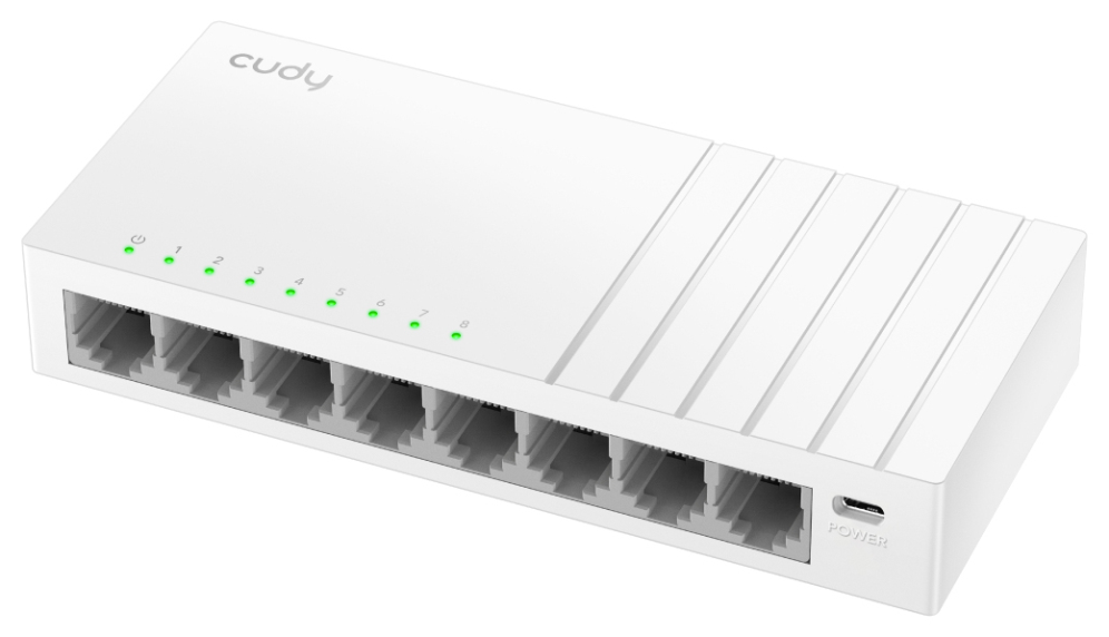 SWITCH CUDY 8-PORT 10/100 MBPS DESKTOP SWITCH FS108D - detalle