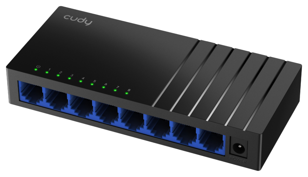 SWITCH CUDY 8-PORT GIGABIT DESKTOP SWITCH GS108D - detalle