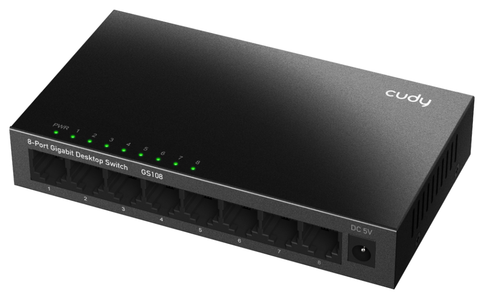 SWITCH CUDY 8-PORT GIGABIT METAL SWITCH GS108