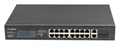 SWITCH LANBERG 16 PTOS 100MB POE+/2X 1GB/1X SFP GIGABIT ETHERNET 250W RACK 19"