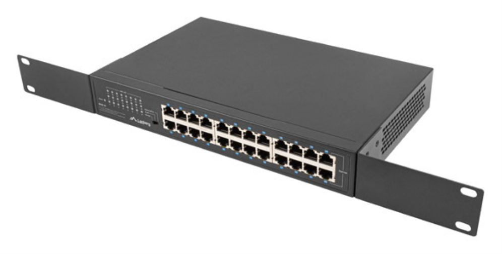 SWITCH LANBERG 24 PUERTOS GIGABIT ETHERNET RACK 19" - detalle
