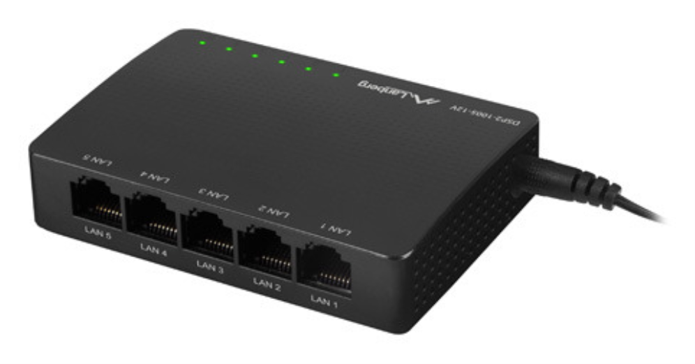 SWITCH LANBERG 5 PUERTOS GIGABIT RJ45 ETHERNET - detalle