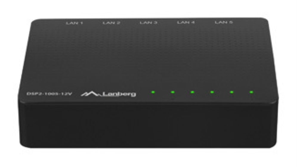SWITCH LANBERG 5 PUERTOS GIGABIT RJ45 ETHERNET - detalle