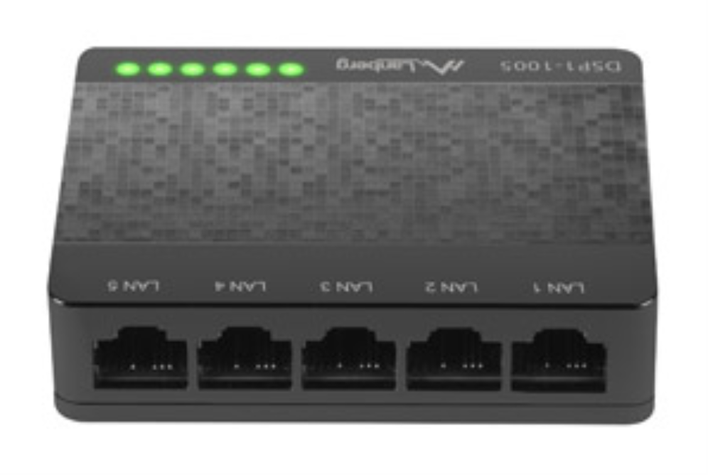 SWITCH LANBERG 5 PUERTOS GIGABIT RJ45 ETHERNET