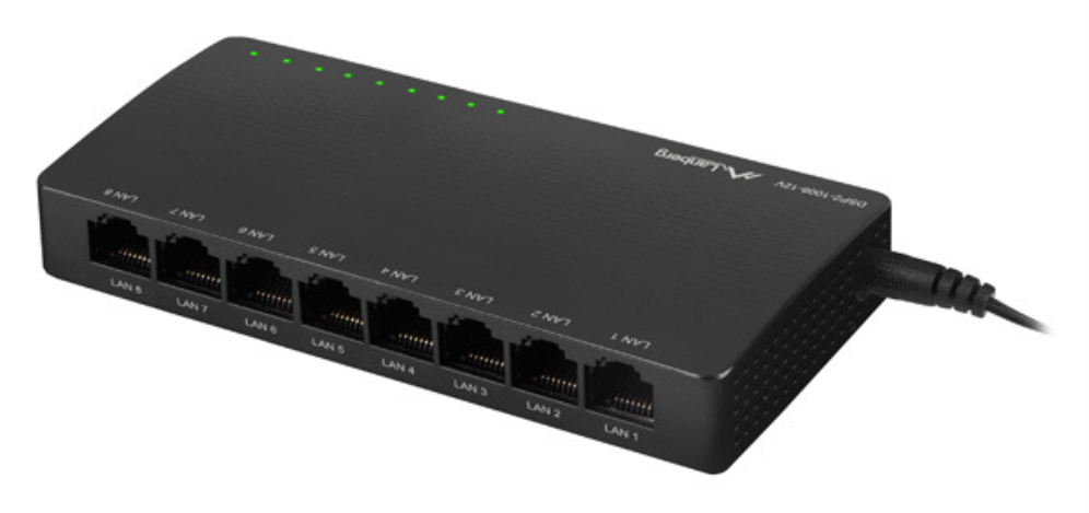 SWITCH LANBERG 8 PUERTOS GIGABIT RJ45 ETHERNET - detalle