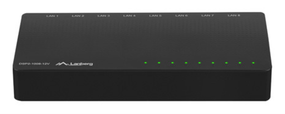 SWITCH LANBERG 8 PUERTOS GIGABIT RJ45 ETHERNET - detalle