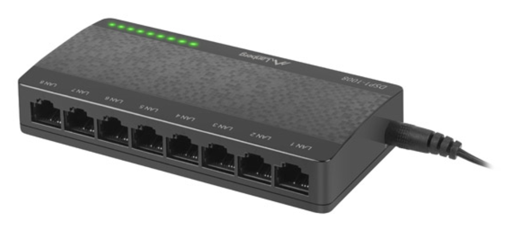 SWITCH LANBERG 8 PUERTOS GIGABIT RJ45 ETHERNET - detalle