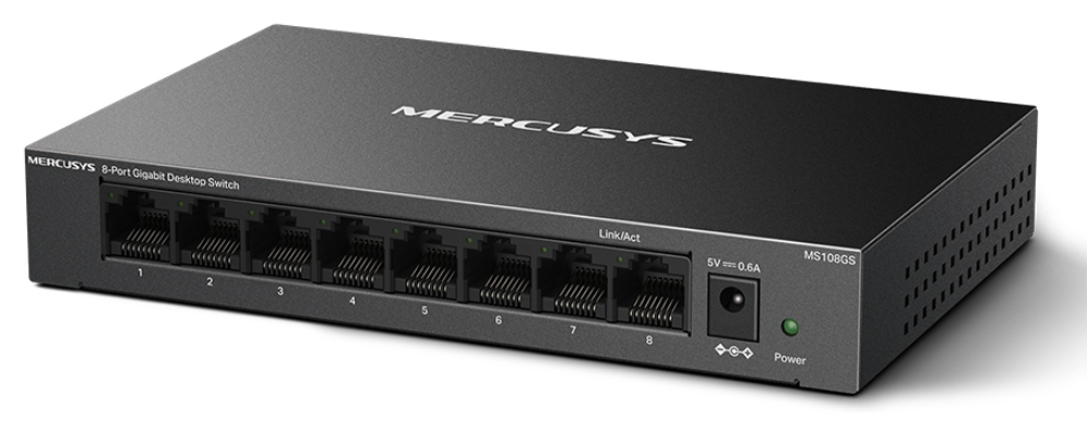 SWITCH MERCUSYS MS108GS DESKTOP 8 PORT GIGABIT - detalle