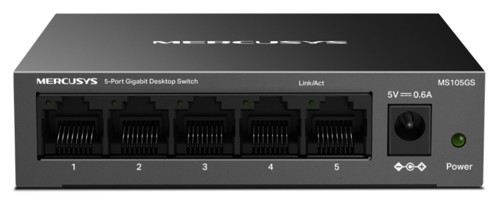 SWITCH MERCUSYS MS150GS DESKTOP 5 PORT GIGABIT
