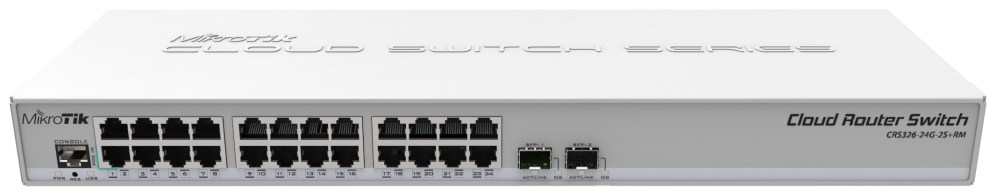 SWITCH MIKROTIK CRS326-24G-2S+RM