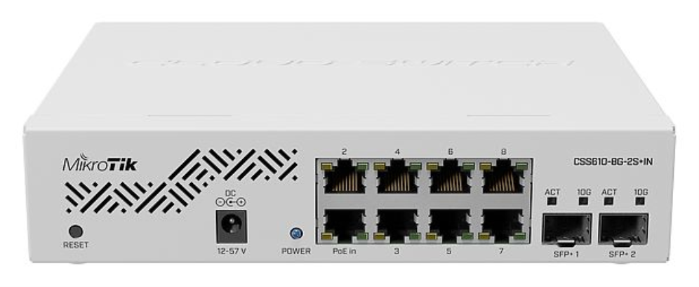 SWITCH MIKROTIK CSS610-8G-2S+IN - detalle