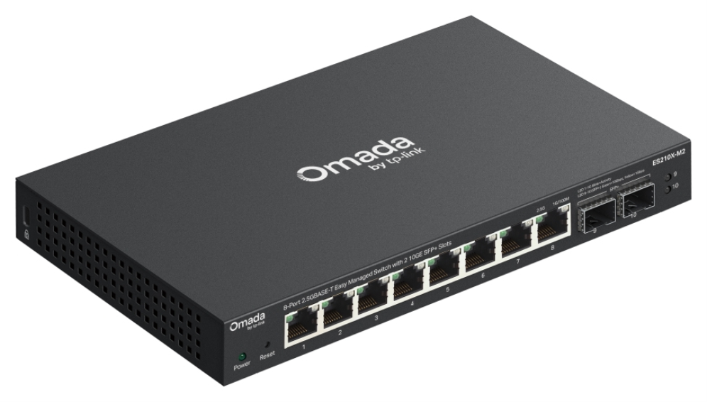 SWITCH OMADA ES210X-M2 8-PORT EASY MANAGED SWITCH WITH 2 10GE SFP+ SLOTS - detalle