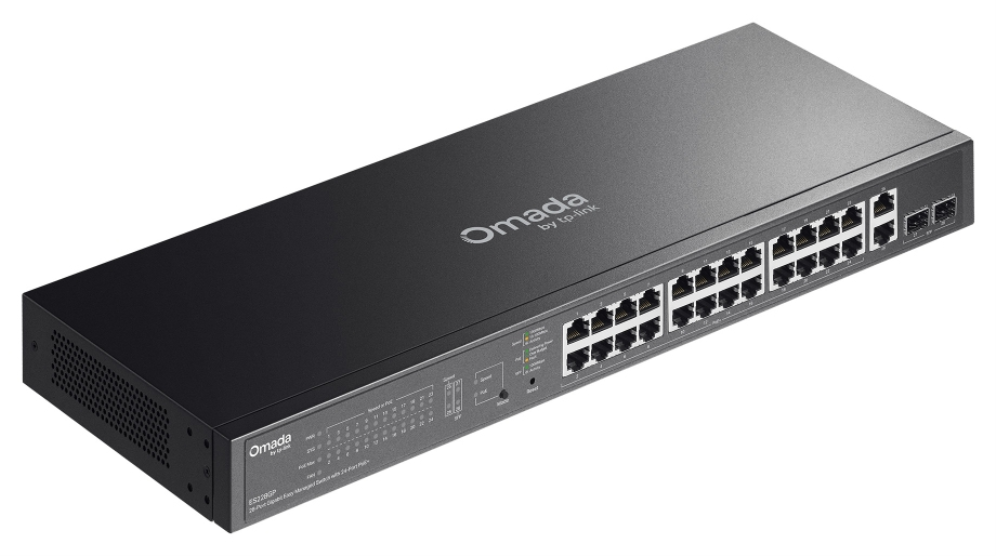 SWITCH OMADA ES228GP 28-PORT GIGABIT EASY MANAGED SWITCH WITH 24-PORT POE+ - detalle