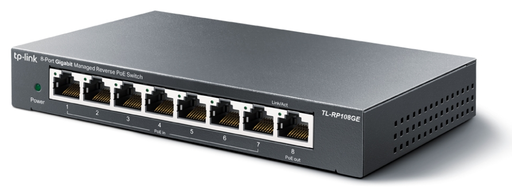 SWITCH OMADA RP108GE 8-PORT GIGA MANAGED REVERSE POE REQUIERE POE ADICIONAL - detalle