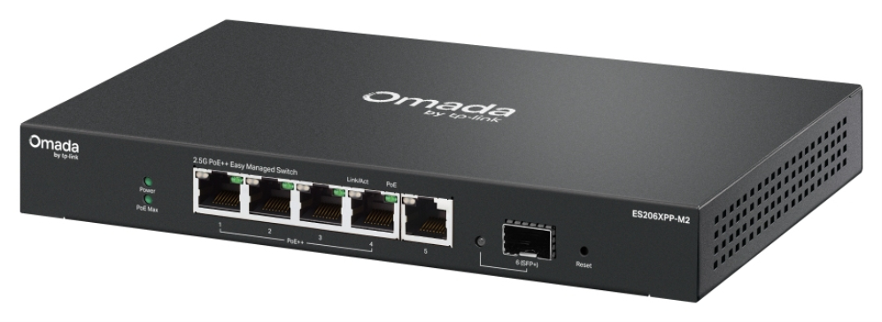 SWITCH OMADA TP-LINK ES206XPP-M2 5 PORT 2,5GB 1 10GBE SFP+ - detalle