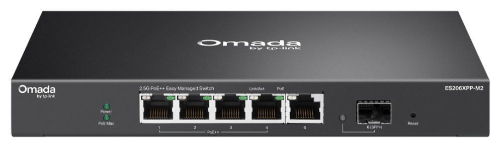 SWITCH OMADA TP-LINK ES206XPP-M2 5 PORT 2,5GB 1 10GBE SFP+