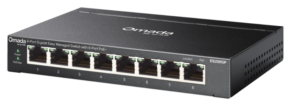 SWITCH OMADA TP-LINK ES208GP 8-PORT GIGABIT EASY MANAGED WITH 8-PORT POE+ - detalle