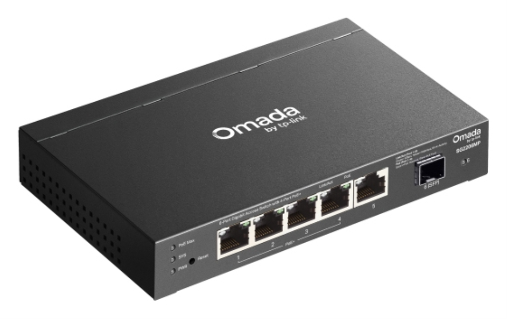 SWITCH POE OMADA SG2206MP 6-PUERTOS GIGABIT Y 4 PUERTOS POE - detalle