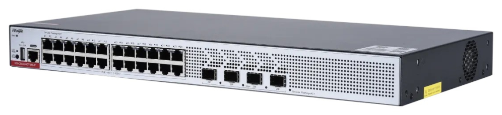 SWITCH RUIJIE CLOUD MANAGED L3 24 RJ45 4 SFP PLUS POE - detalle