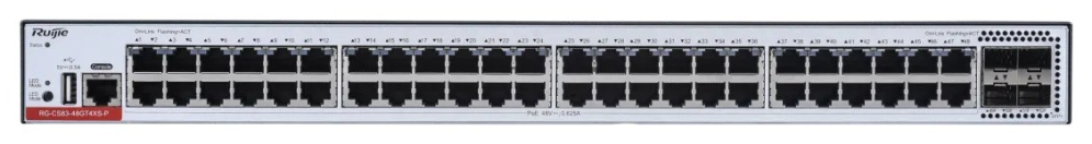 SWITCH RUIJIE MANAGED L3 48 RJ45 4 SFP PLUS POE - detalle