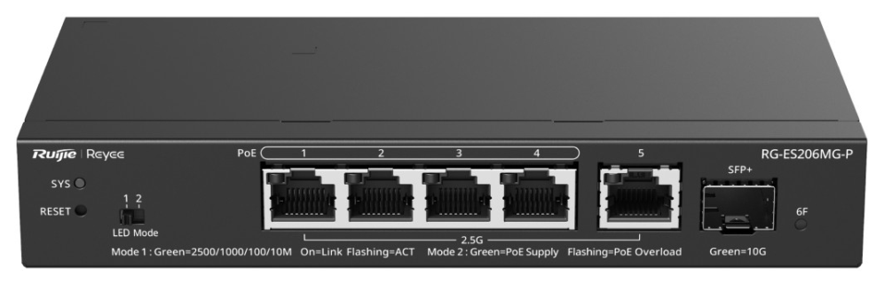 SWITCH RUIJIE POE CLOUD MANAGED CAPA 2 - detalle