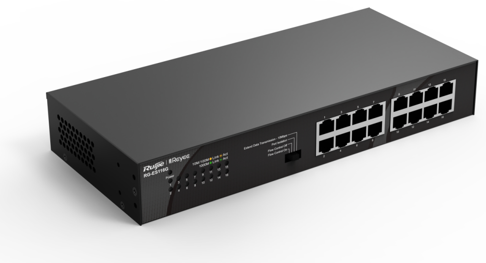 SWITCH RUIJIE REYEE RG-ES116G GIGALAN 16p - detalle
