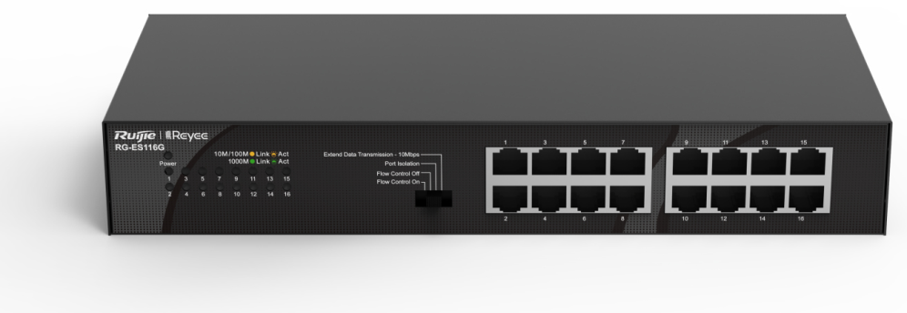 SWITCH RUIJIE REYEE RG-ES116G GIGALAN 16p - detalle