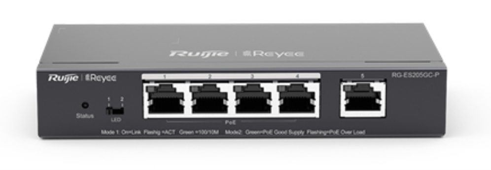 SWITCH RUIJIE REYEE RG-ES205GC-P GIGALAN 5p CLOUD POE