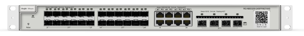 SWITCH RUIJIE REYEE RG-NBS3200-24SFP/8GT4XS SFP 24p GIGALAN 8p SFP+ 4p L2 GESTIO