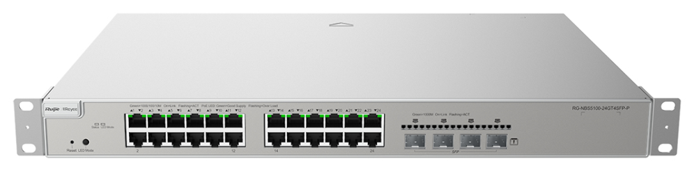 SWITCH RUIJIE REYEE RG-NBS5200-24GT4XS-P GIGALAN 24p SFP+ 4p POE+ L3 GESTIONABLE - detalle