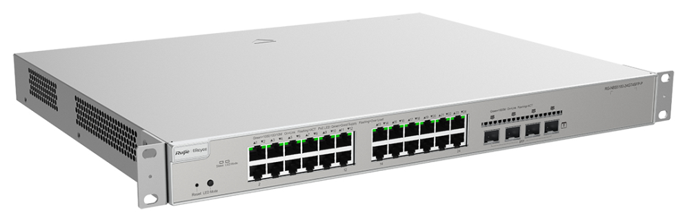 SWITCH RUIJIE REYEE RG-NBS5200-24GT4XS-P GIGALAN 24p SFP+ 4p POE+ L3 GESTIONABLE - detalle