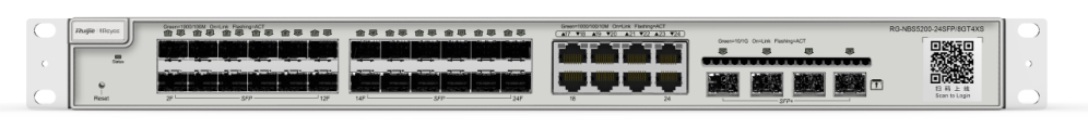 SWITCH RUIJIE REYEE RG-NBS5200-24SFP/8GT4XS GIGALAN SFP 24p SFP+ 4p GIGALA 8p L3
