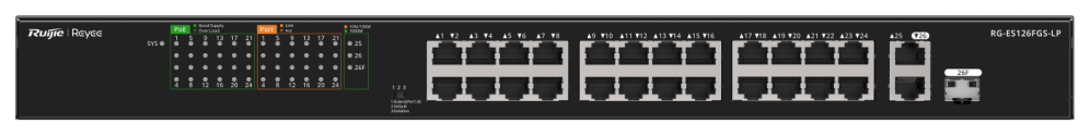 SWITCH RUIJIE UNMANAGED 24 RJ45 POE 1 SFP COMBO