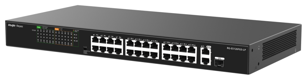 SWITCH RUIJIE UNMANAGED 24 RJ45 POE 1 SFP COMBO - detalle