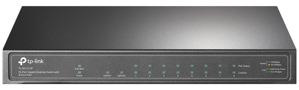 SWITCH TP-LINK 10 PORT GB POE+ 8 PORT POE