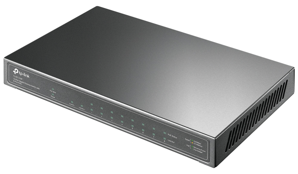 SWITCH TP-LINK 10 PORT GB POE+ 8 PORT POE - detalle