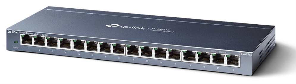 SWITCH TP-LINK 16 PUERTOS GIGABIT RJ45 - detalle